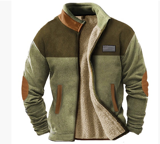Fashion Casual Men's Fleece Jacket Coat