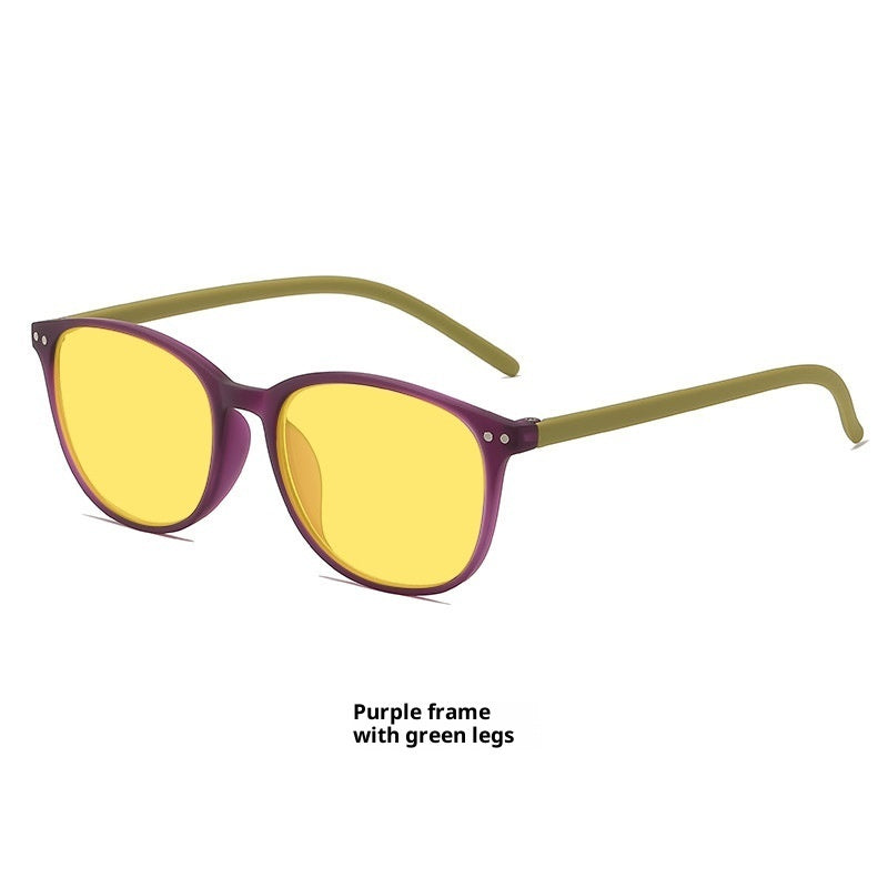 Retro Night Vision Anti-blue Light Glasses Men's Advanced Yellow
