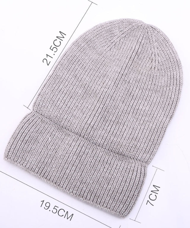 Cashmere wool blend knitted hat