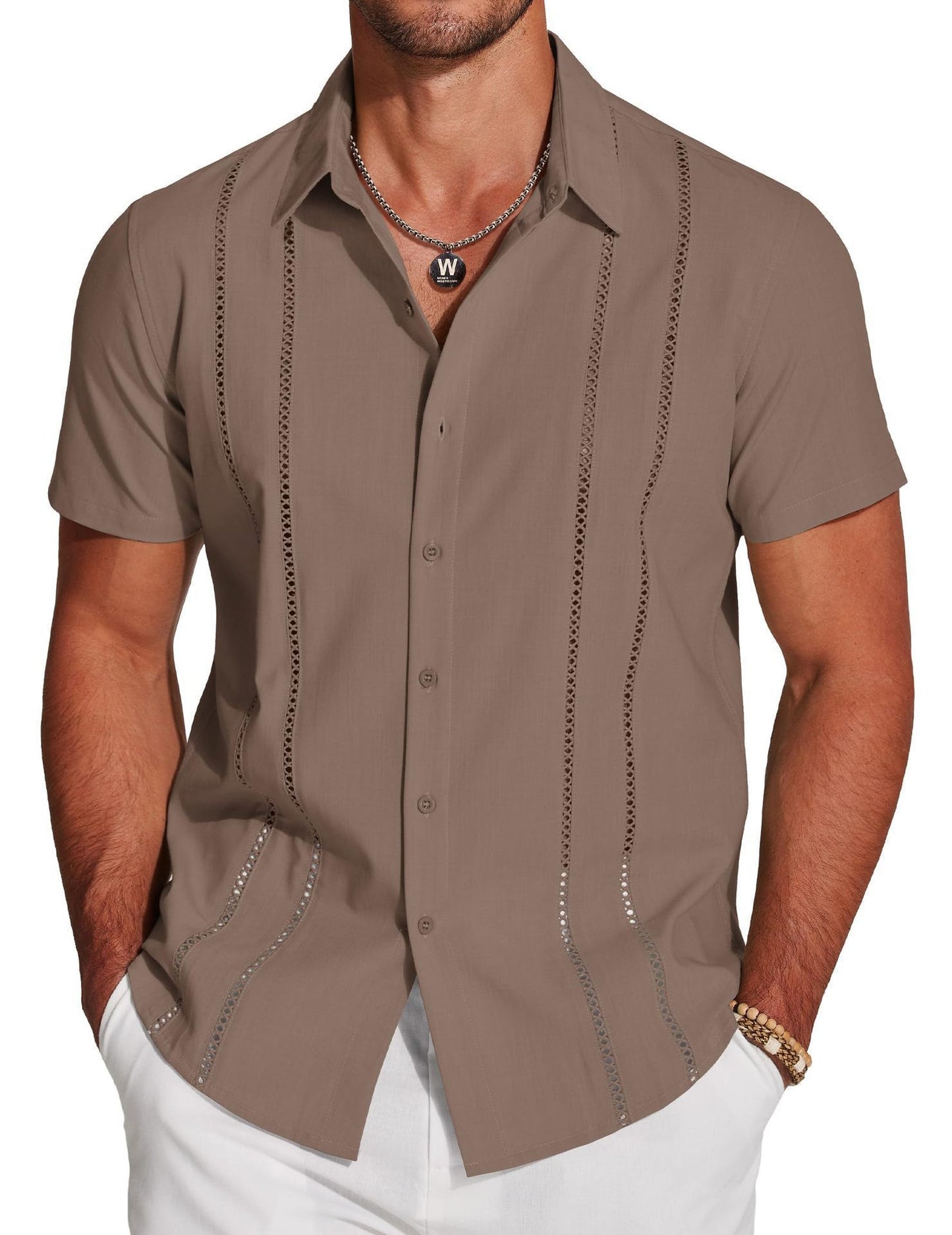 Trendy Wild Hawaii Holiday Lapel Men's Shirt
