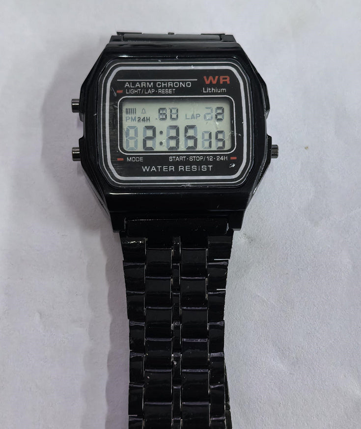LED Electronic Watch Steel Band A159 Harajuku Style Watch Multifunction
