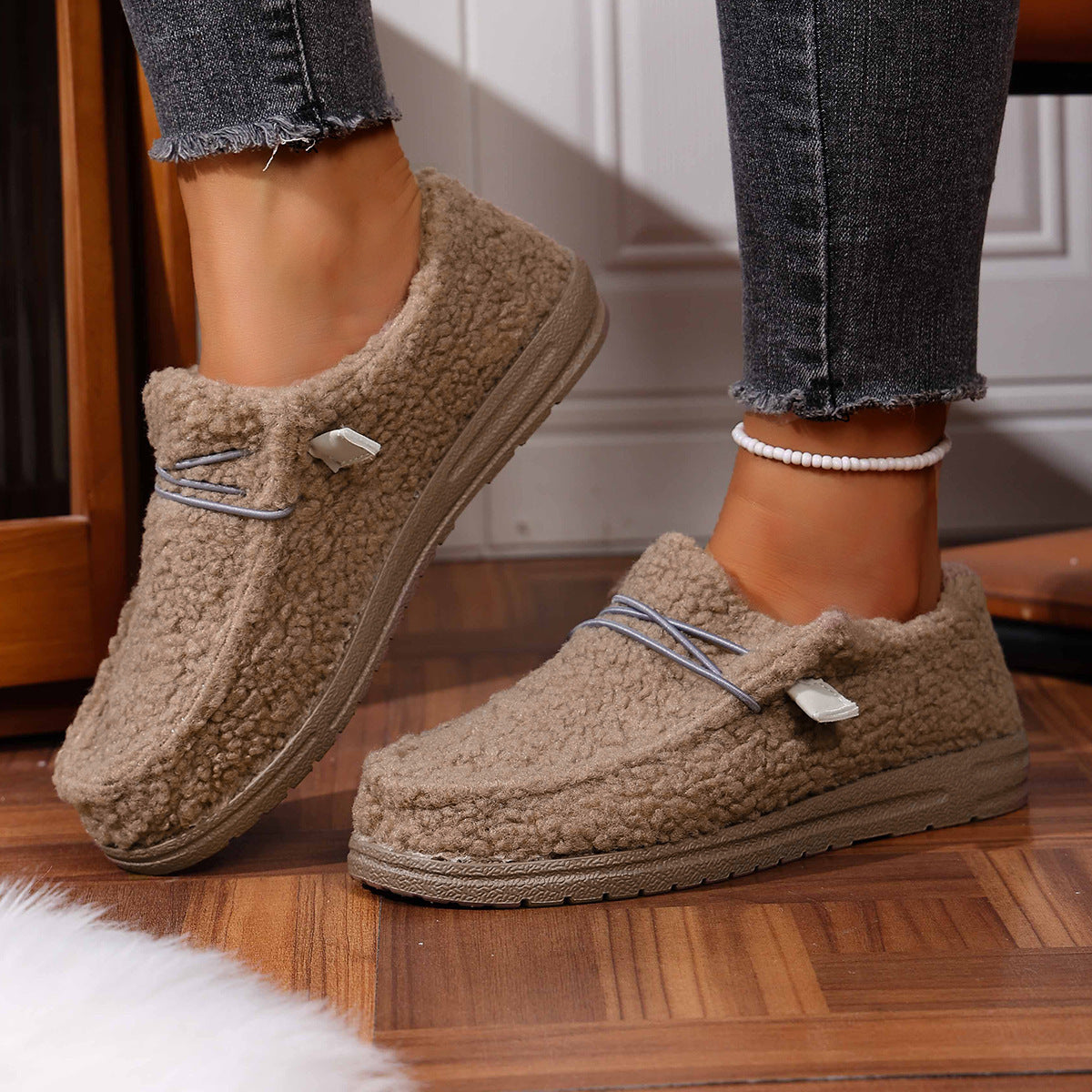 Ethnic Style Series Flat Casual Breathable Soft Bottom Lazybone Women's Shoes