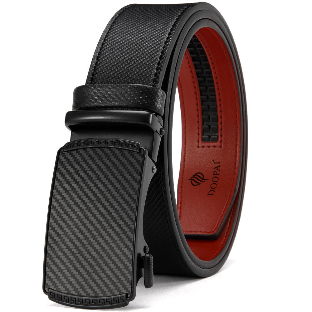 Men's Belt Hot-selling Film Alloy Automatic Buckle Leather
