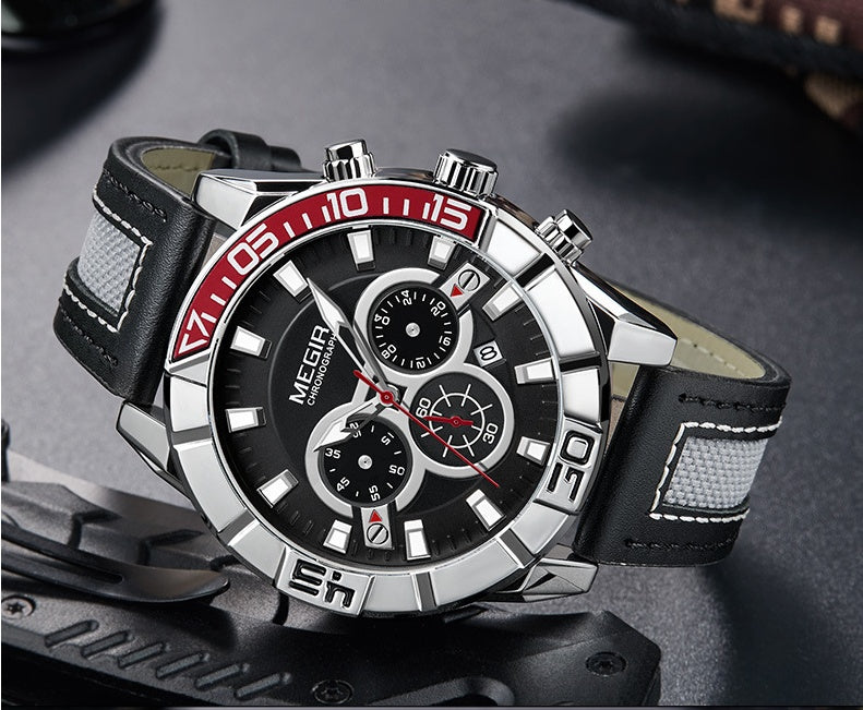 Luminous Calendar Large Dial Men's Quartz Watch