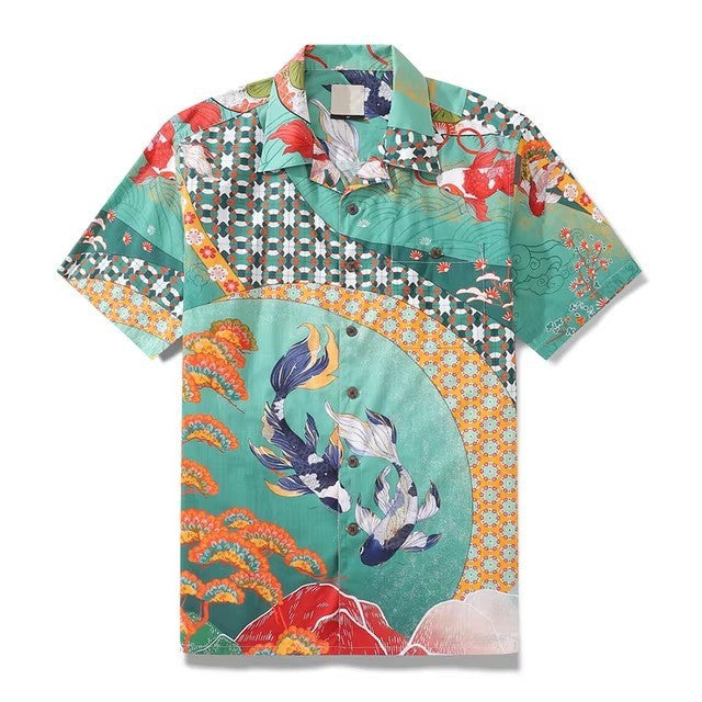 New Men's Shirt Hawaiian Tropical Style Animal Alohacamisha Style Street Digital Printing