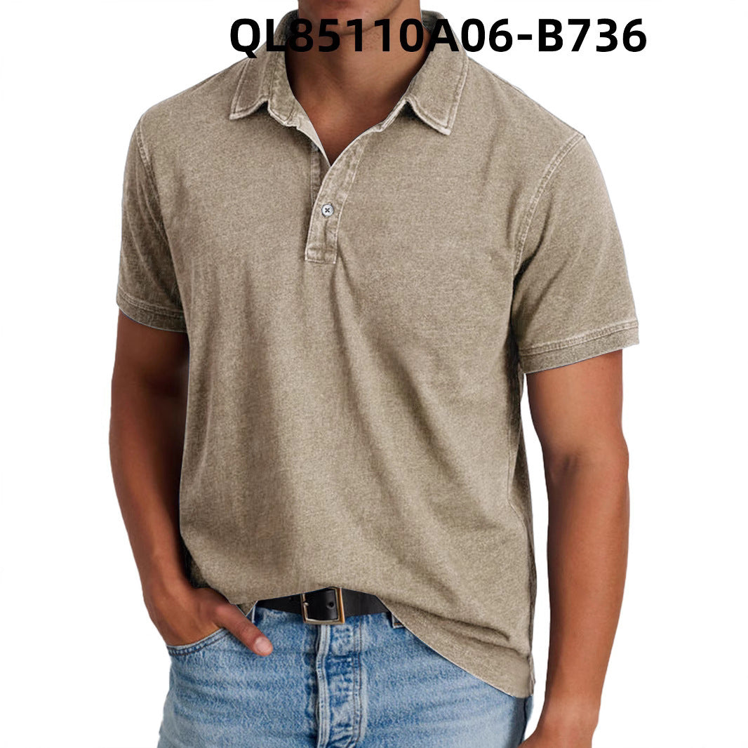 Men's Loose Trendy Short Sleeve Lapel Shirt