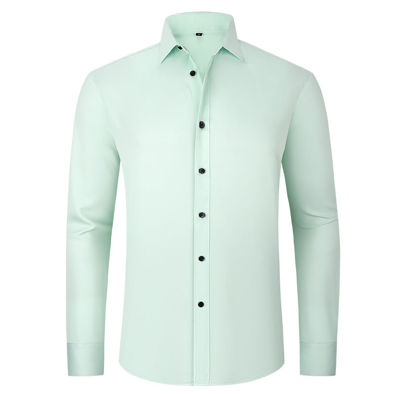 Men's Solid Color Simple Business Thin Shirt