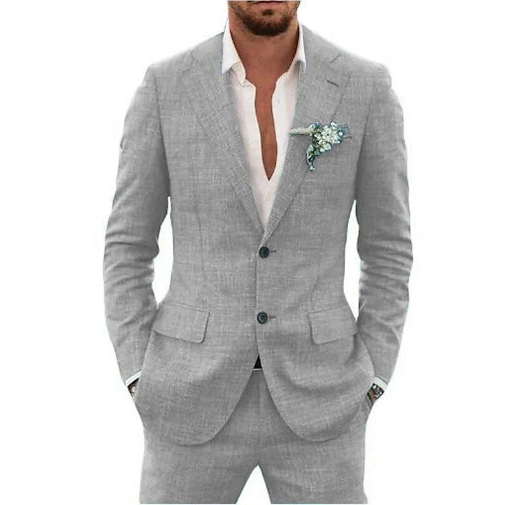 Men's Two-piece Suit Casual Daily Slim Fit