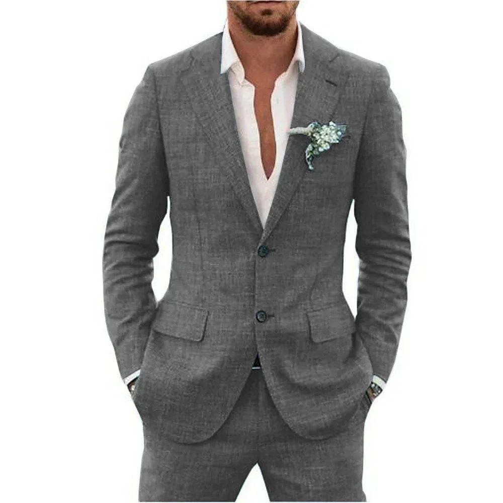 Men's Two-piece Suit Casual Daily Slim Fit