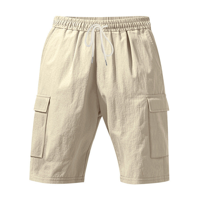 Men's Air-permeable Beachwear Linen Loose Multi-pocket Casual Shorts