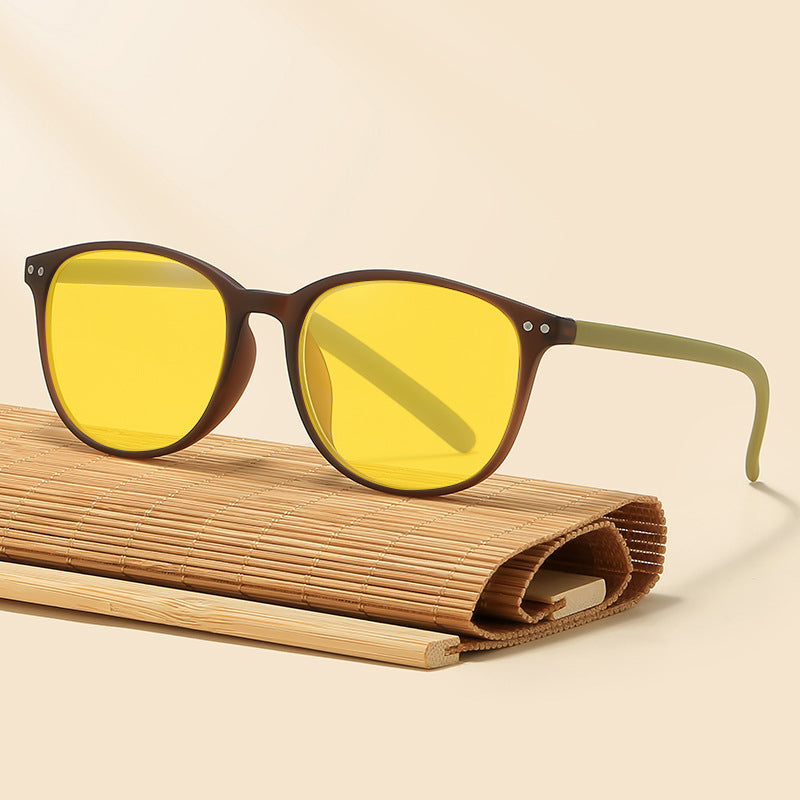 Retro Night Vision Anti-blue Light Glasses Men's Advanced Yellow