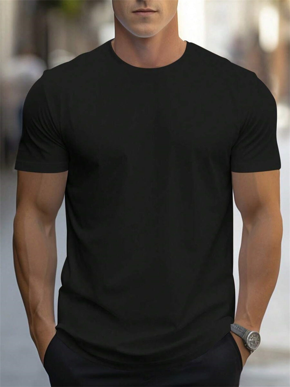 American T-shirt Printing Retro Short Sleeve Men