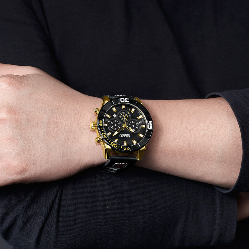 Luminous Calendar Large Dial Men's Quartz Watch