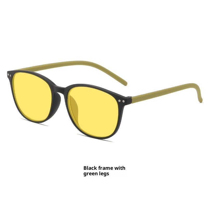 Retro Night Vision Anti-blue Light Glasses Men's Advanced Yellow