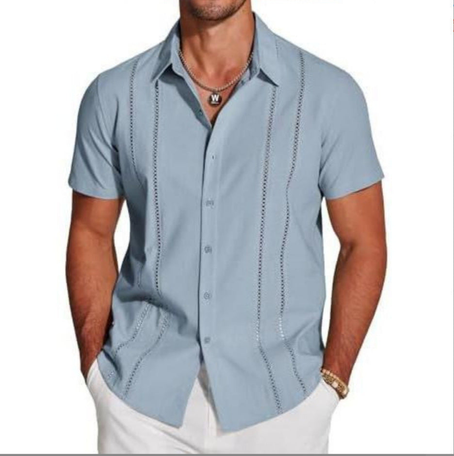 Trendy Wild Hawaii Holiday Lapel Men's Shirt