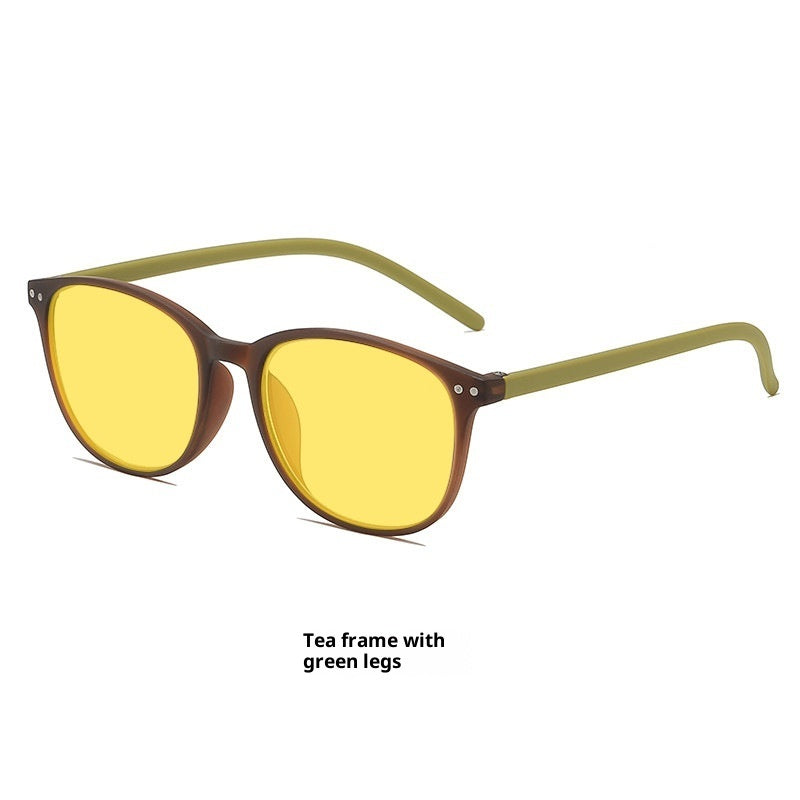 Retro Night Vision Anti-blue Light Glasses Men's Advanced Yellow