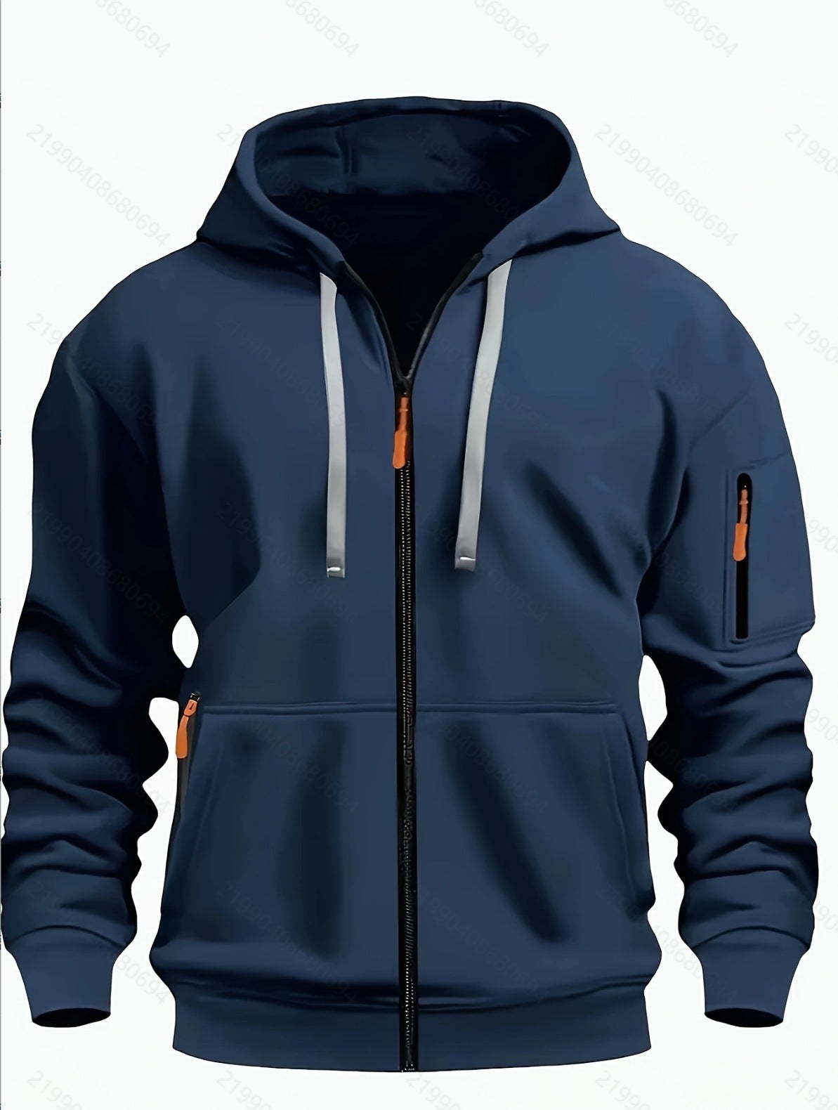 Zipper Hooded Sweatshirt Men's Sports Casual Cardigan Coat
