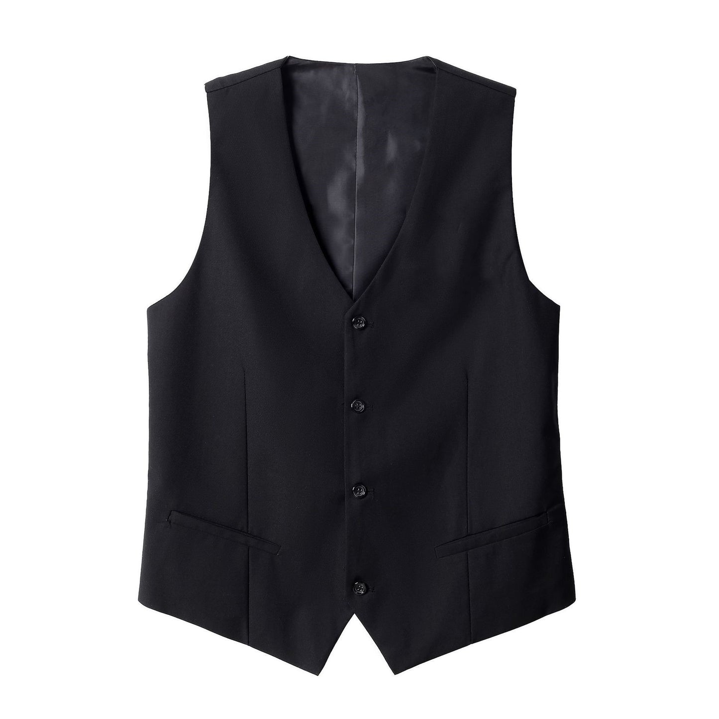 Black Slim-fitting Work Clothes Men's Suit Vest Business Wear