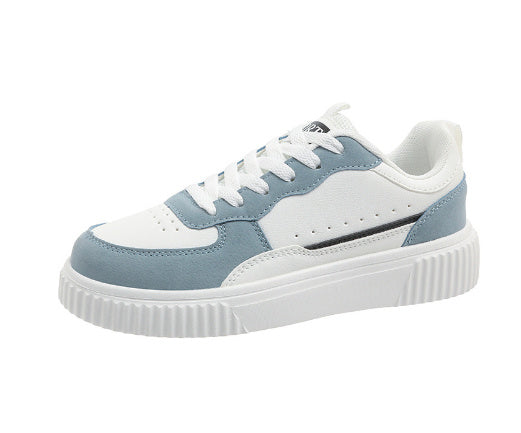 Autumn New Breathable White Shoes For Students Korean Style Trendy All-Match Platform Sports Casual