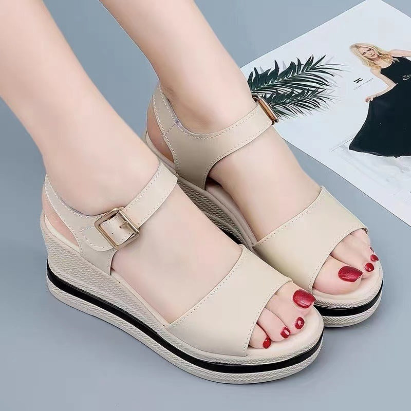 High-rise Sandals With Muffin Bottom