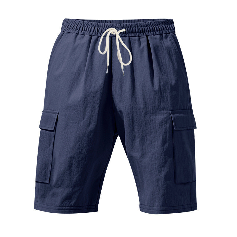 Men's Air-permeable Beachwear Linen Loose Multi-pocket Casual Shorts