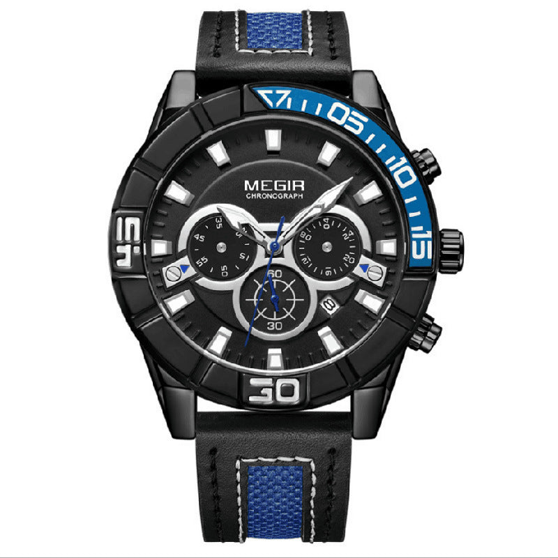 Luminous Calendar Large Dial Men's Quartz Watch