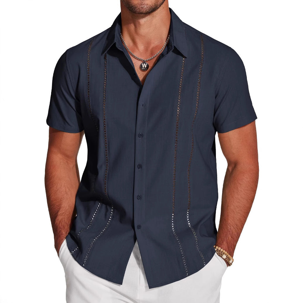 Trendy Wild Hawaii Holiday Lapel Men's Shirt