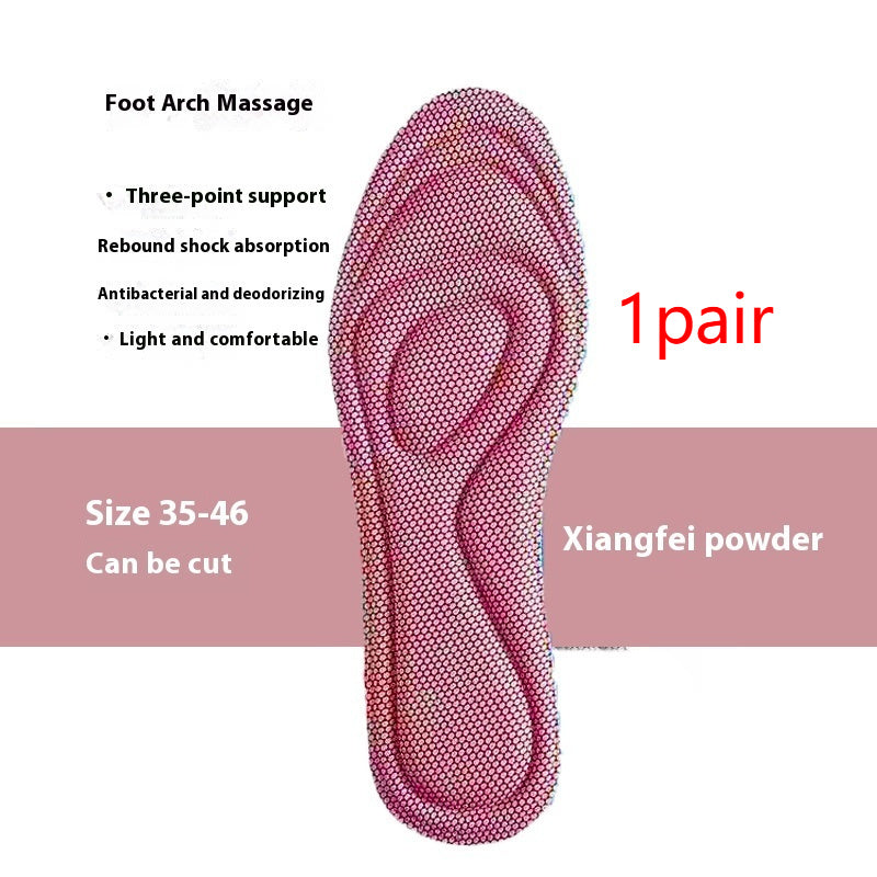 Massage Deodorant And Sweat-absorbing Men's And Women's Comfortable Shock Absorbing Insole